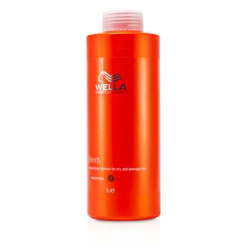 WELLA Enrich Moisturizing Shampoo For Dry & Damaged Hair Size: 1000ml/33.8oz