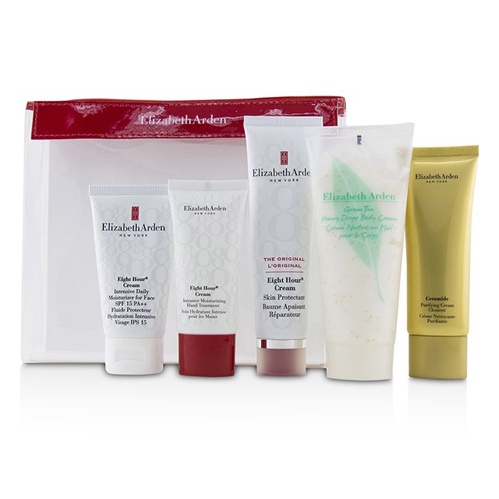 ELIZABETH ARDEN

Daily Beauty Essentials Set: Purifying Cream Cleanser+ Eight Hour Cream+ Eight Hour Cream SPF 15+ Ei

Size: 5pcs