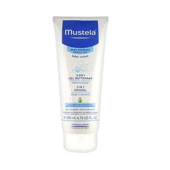 MUSTELA 2 In 1 Body & Hair Cleansing gel - For Normal Skin Size: 2x200ML
