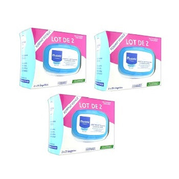 Mustela Normal Skin Cleansing Wipes Travel Size 2x25 Wipes (3 Packs)